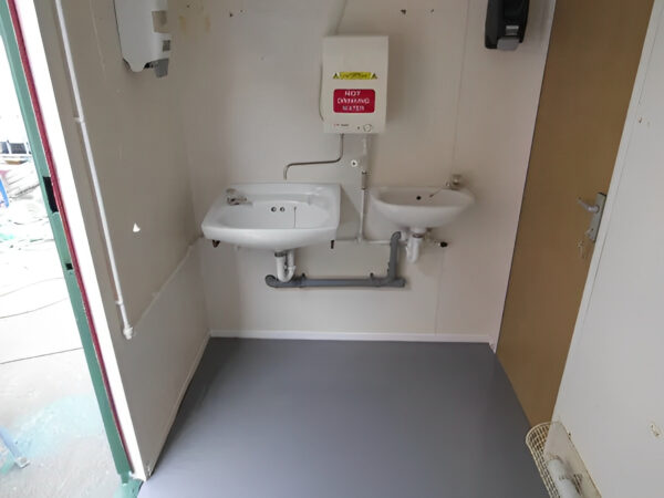 2+1 Steel Toilet Cabin 12Ft x 9Ft - M-W Containers