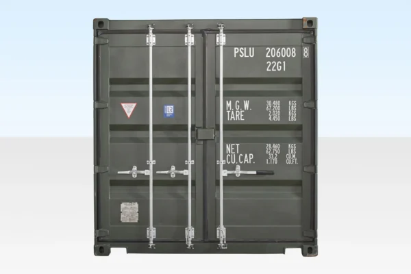 20Ft Shipping Container (One Trip) - Dark Green - Quality 100%