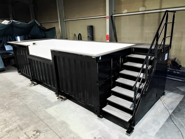 20ft Shipping Container Swimming Pool with Convenient Side Staircase - M-W Containers