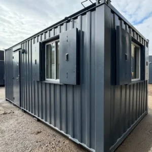 21ft x 8ft Container Office Cabin | Portable Anti-Vandal Building - M-W Containers