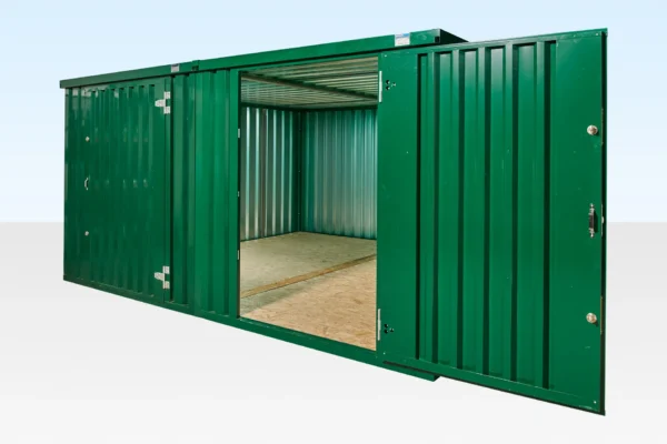 3m x 4.2m Flat Pack Storage Containers – Ultimate Side by Side Linked, Powder Coated
