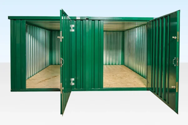 3m x 4.2m Flat Pack Storage Containers – Ultimate Side by Side Linked, Powder Coated