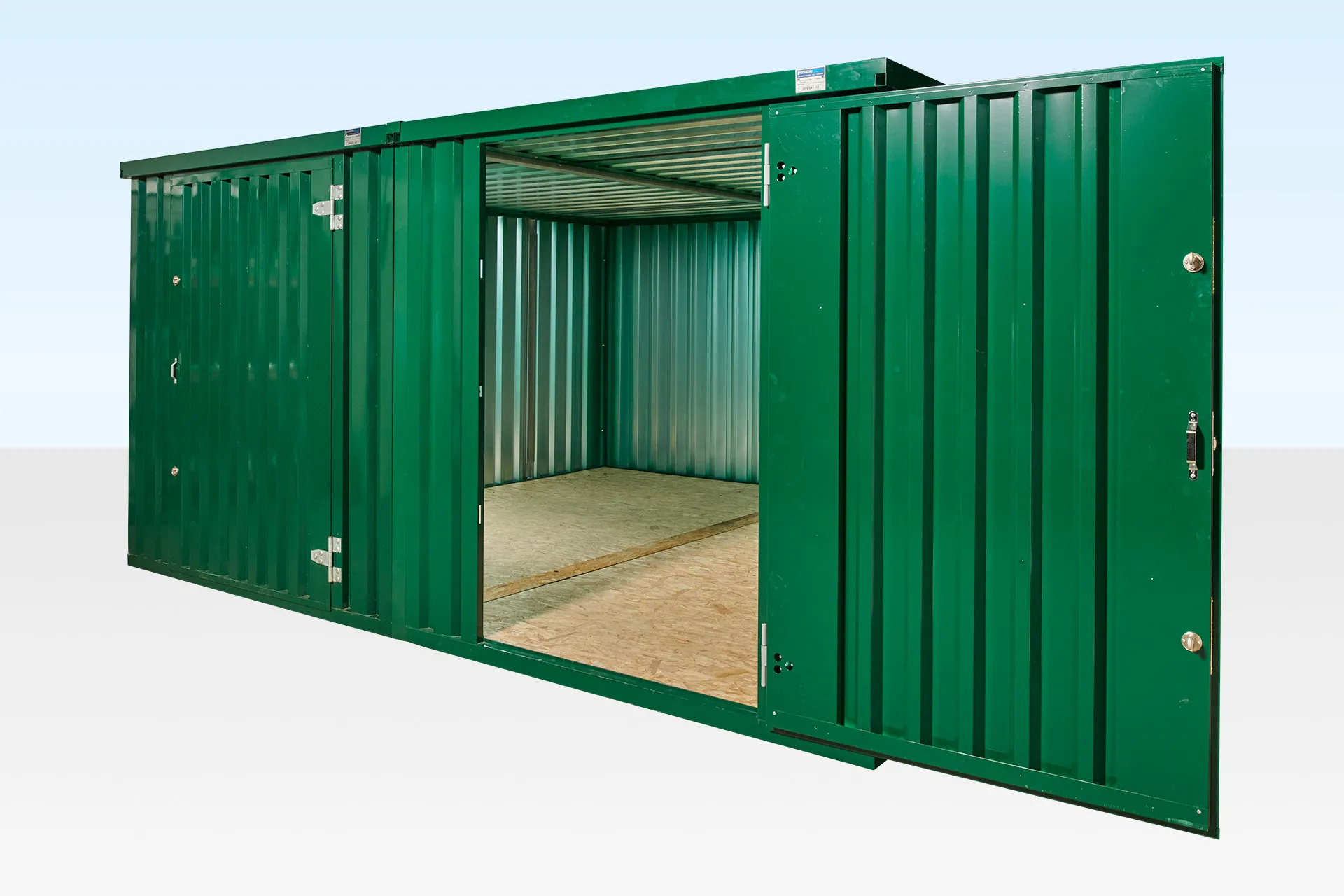 3m x 4.2m Flat Pack Storage Containers – Ultimate Side by Side Linked, Powder Coated
