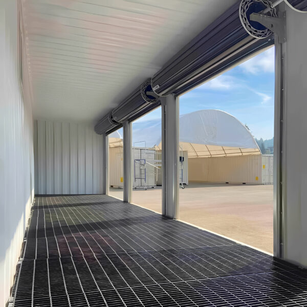 40ft High Cube Shipping Container With 4 Roll-Up Doors - M-W Containers