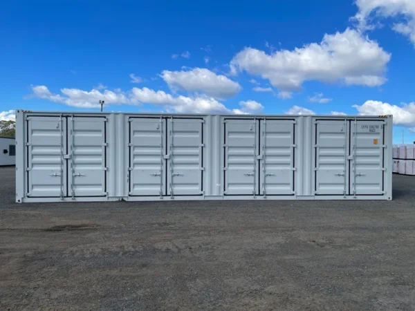 40FT High Cube Storage Shipping Container Conex w/4 Open Side Door 9.5′ Tall - M-W Containers