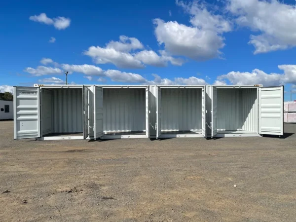 40FT High Cube Storage Shipping Container Conex w/4 Open Side Door 9.5′ Tall - M-W Containers