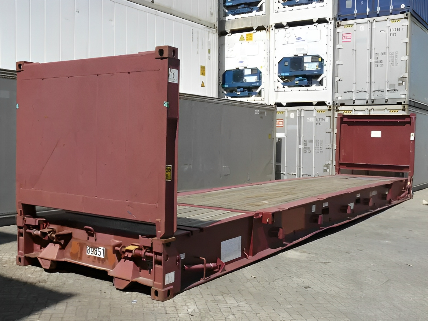 40Ft X 8Ft Used Flat Rack Shipping Container - Limited