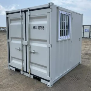 8ft Cubic Shipping Container w/Door+Window 8’Lx6.7’Wx7.4’H - M-W Containers