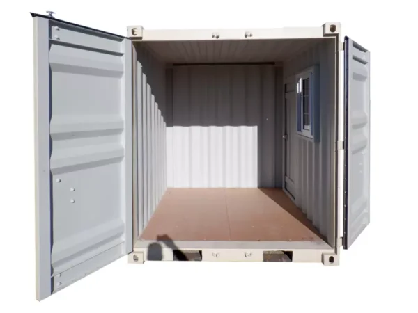 8ft Cubic Shipping Container w/Door+Window 8’Lx6.7’Wx7.4’H - M-W Containers