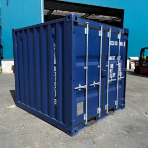 8ft Shipping Container One Trip Blue – Secure Compact Storage USA