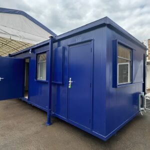 Custom 32Ft × 10ft Cabin Office + Canteen + 1+1 WC Wash Rooms Anti-Vandal - M-W Containers