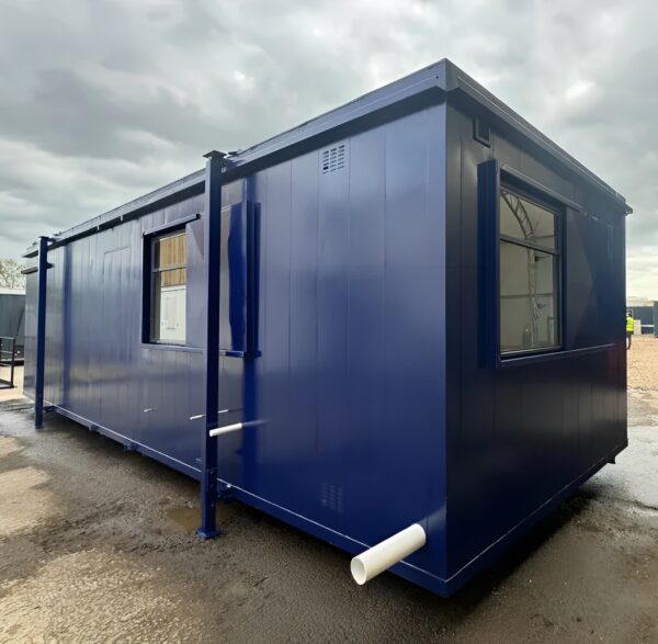 Custom 32Ft × 10ft Cabin Office + Canteen + 1+1 WC Wash Rooms Anti-Vandal - M-W Containers