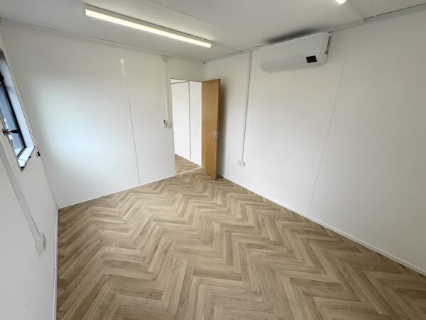 Custom 32Ft × 10ft Cabin Office + Canteen + 1+1 WC Wash Rooms Anti-Vandal - M-W Containers
