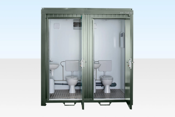 Double Mains Toilet | Durable Steel Site Toilet for Construction & Events