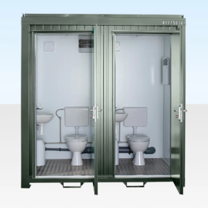 Double Mains Toilet | Durable Steel Site Toilet for Construction & Events