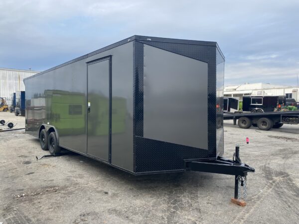 Fast Cargo 8.5×28 Enclosed Charcoal Gray Blackout Trailer - Act Now